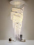 Elegant Spiral Crystal Chandelier - Modern LED Fixture for Staircase, Hallway & Lobby - Luxury Home Decor