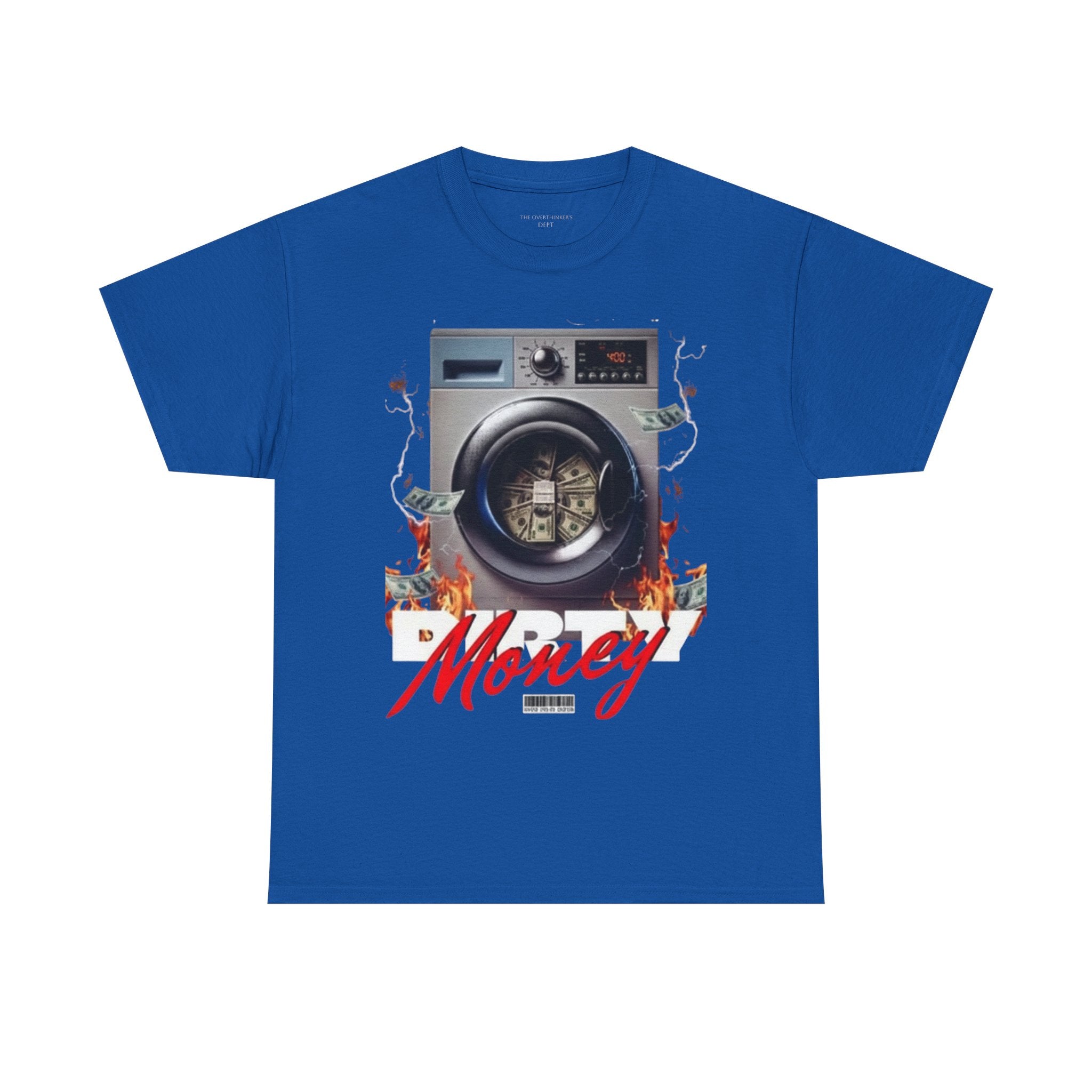 Money Laundry Graphic Tee — Urban Streetwear Shirt with Washing Machine Cash Design
