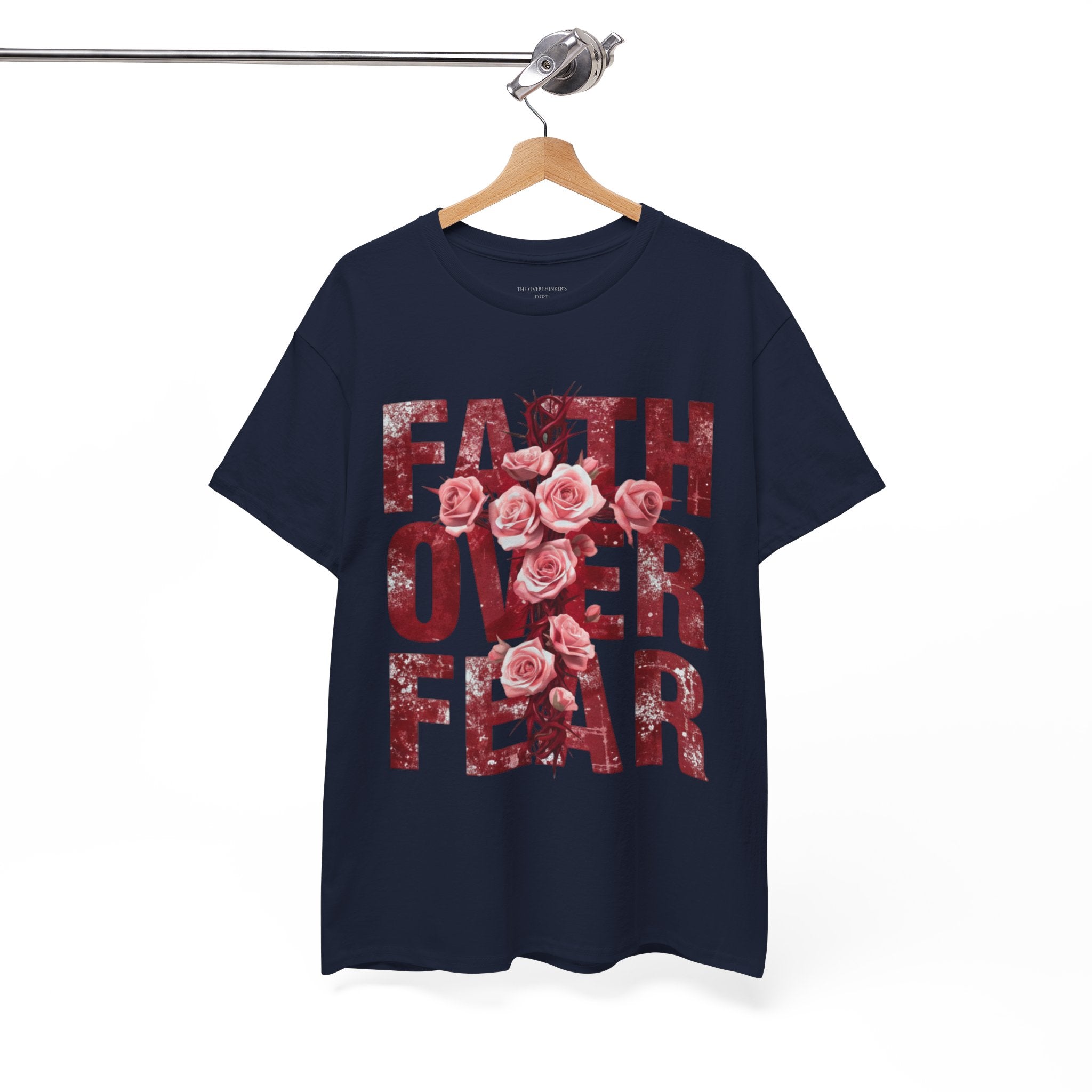Faith Over Fear Floral T-Shirt — Inspirational Christian Tee