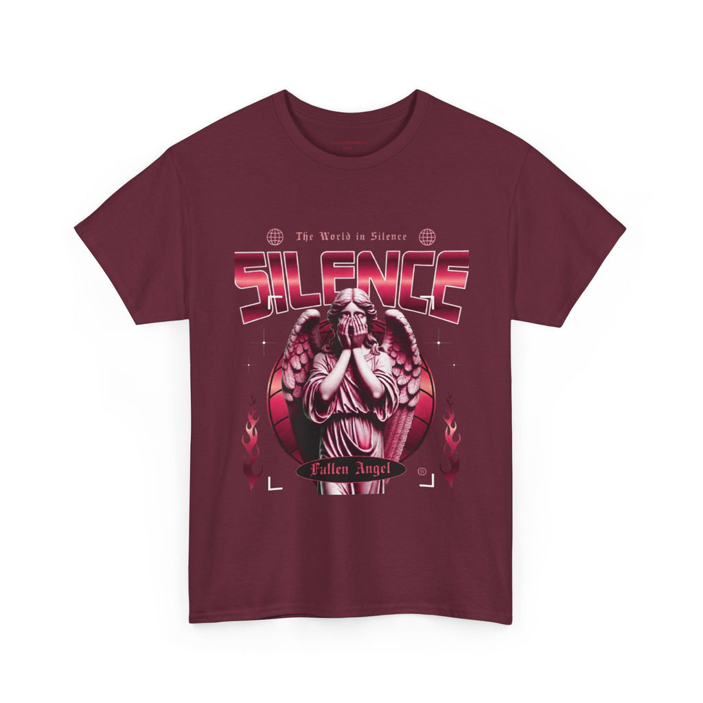 Silence Fallen Angel T-Shirt — Gothic Angel Graphic Tee