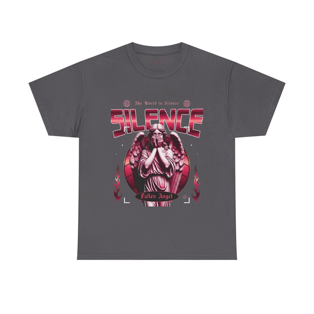 Silence Fallen Angel T-Shirt — Gothic Angel Graphic Tee