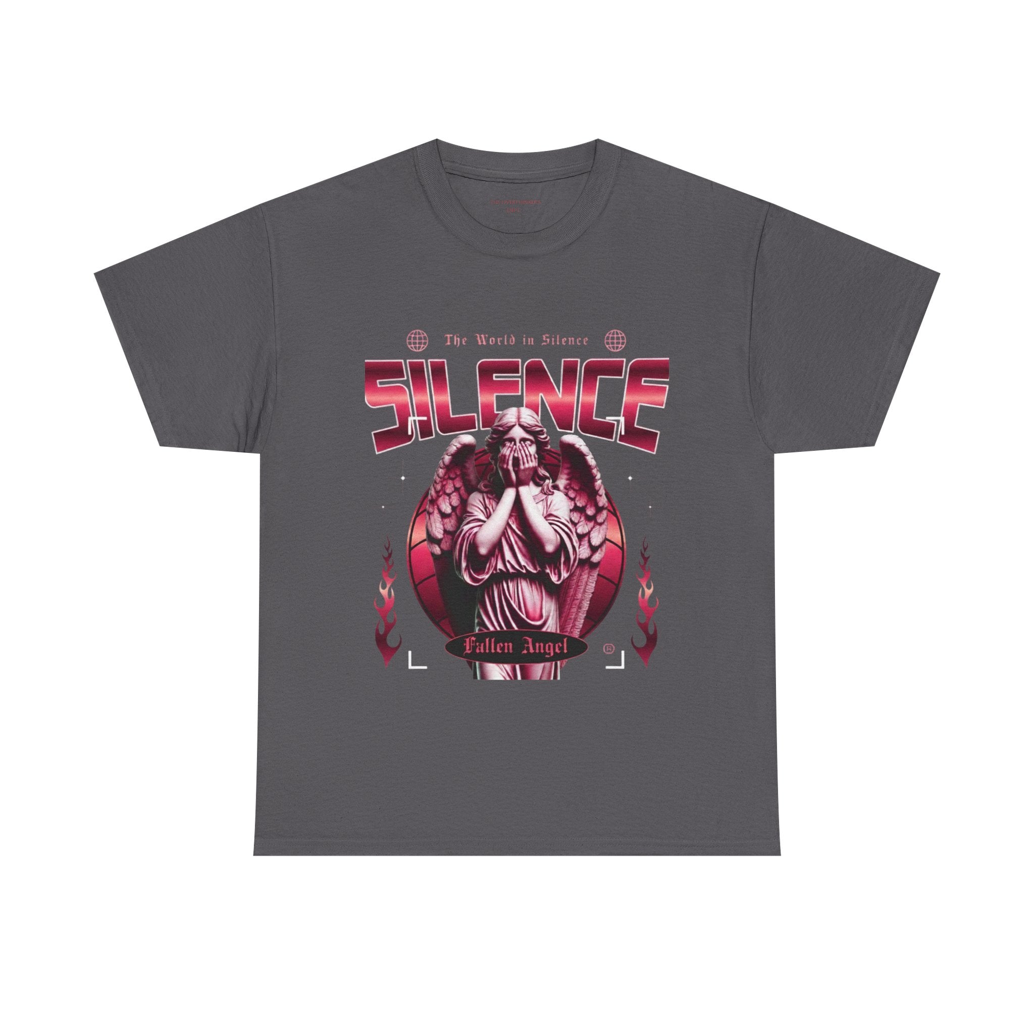 Silence Fallen Angel T-Shirt — Gothic Angel Graphic Tee
