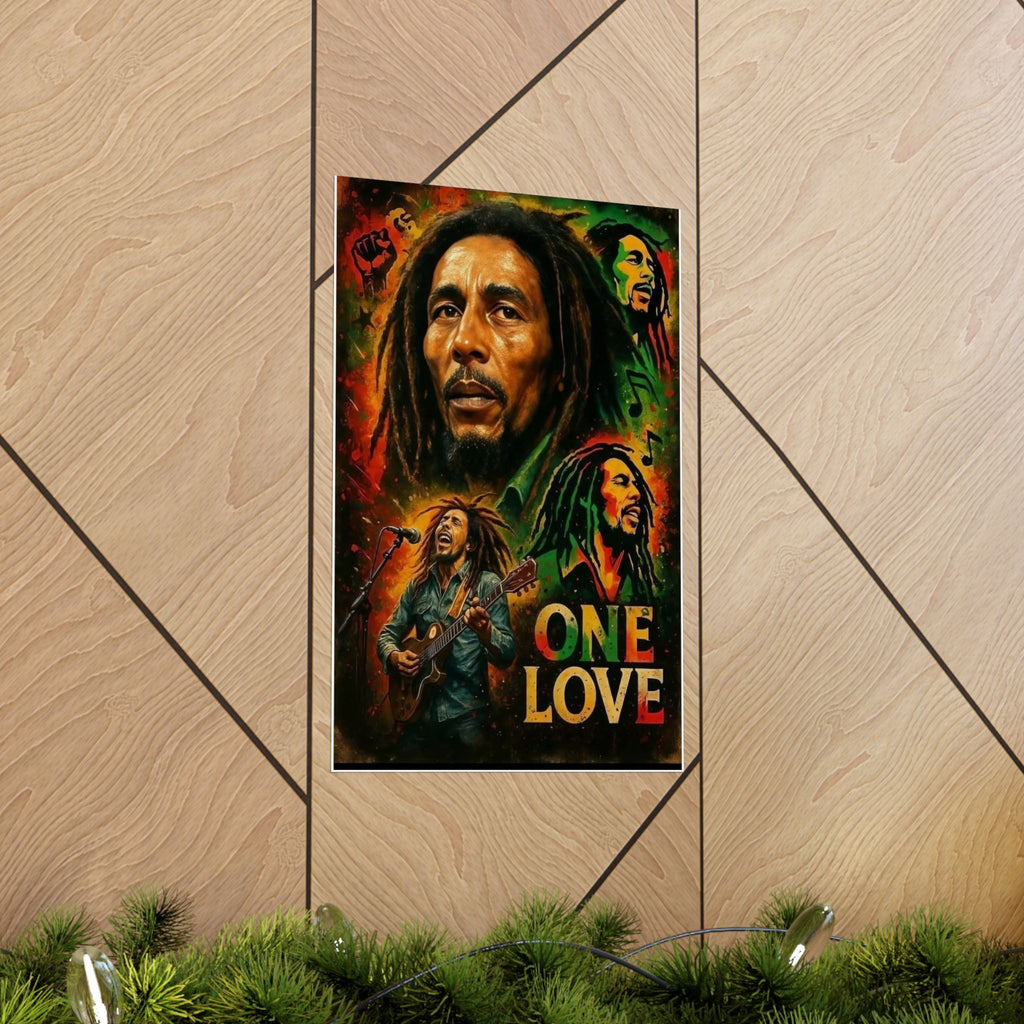 One Love Marley  Matte Poster — Reggae Music Tribute Wall Art