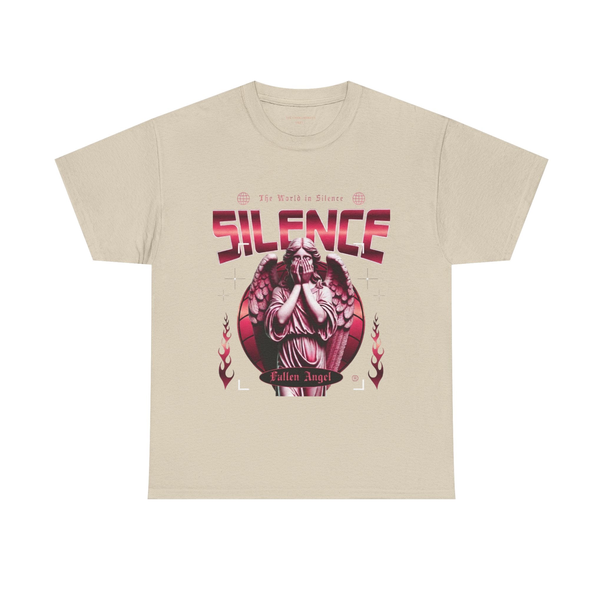 Silence Fallen Angel T-Shirt — Gothic Angel Graphic Tee