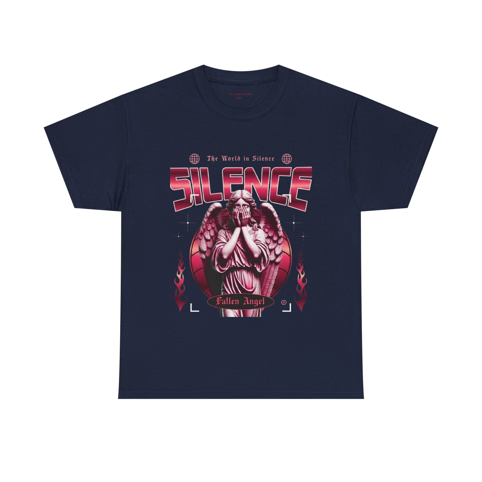 Silence Fallen Angel T-Shirt — Gothic Angel Graphic Tee
