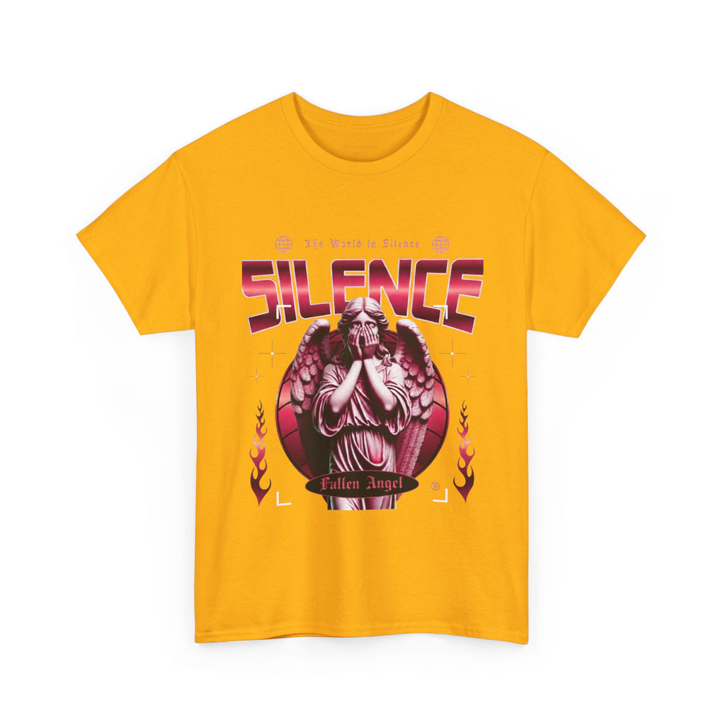 Silence Fallen Angel T-Shirt — Gothic Angel Graphic Tee