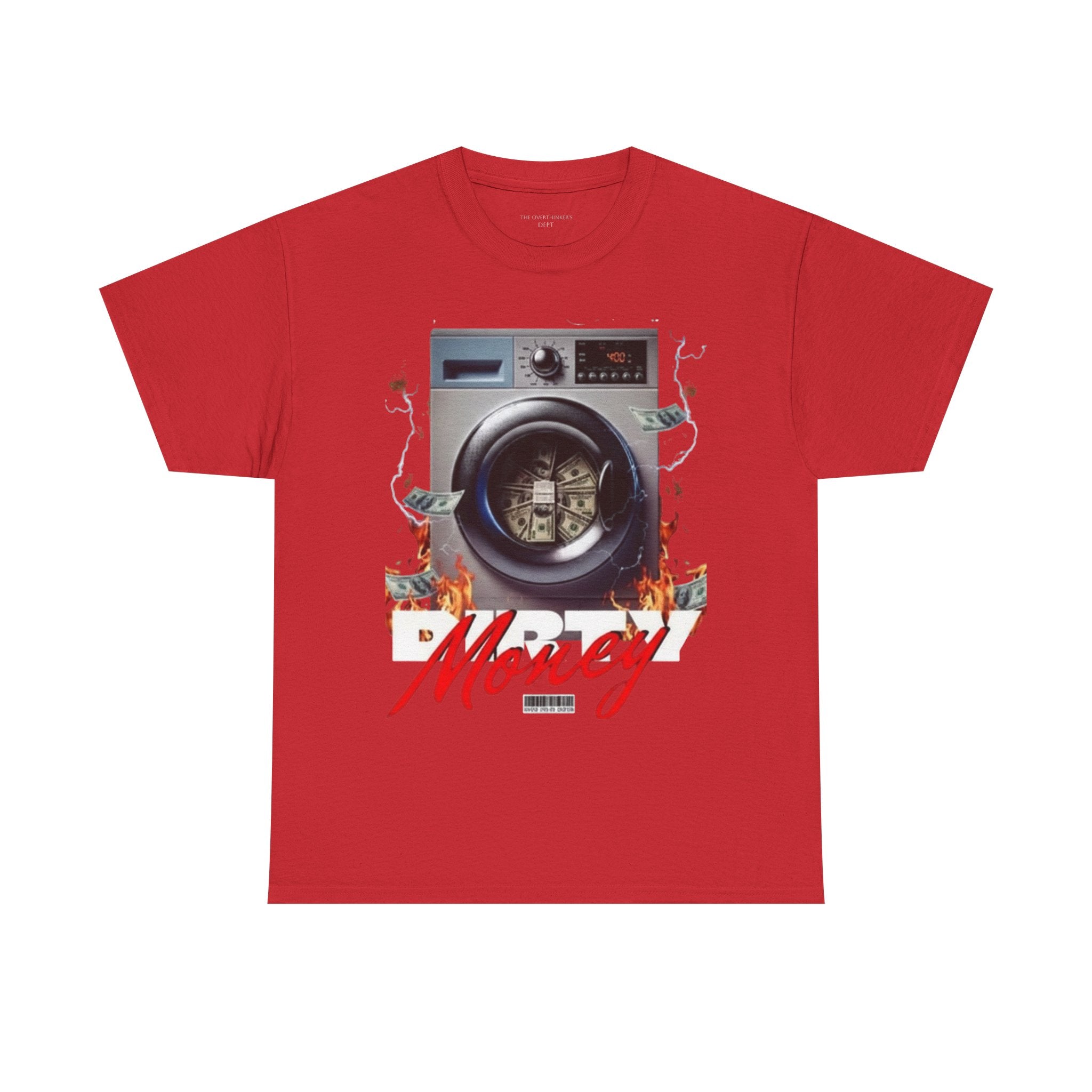 Money Laundry Graphic Tee — Urban Streetwear Shirt with Washing Machine Cash Design