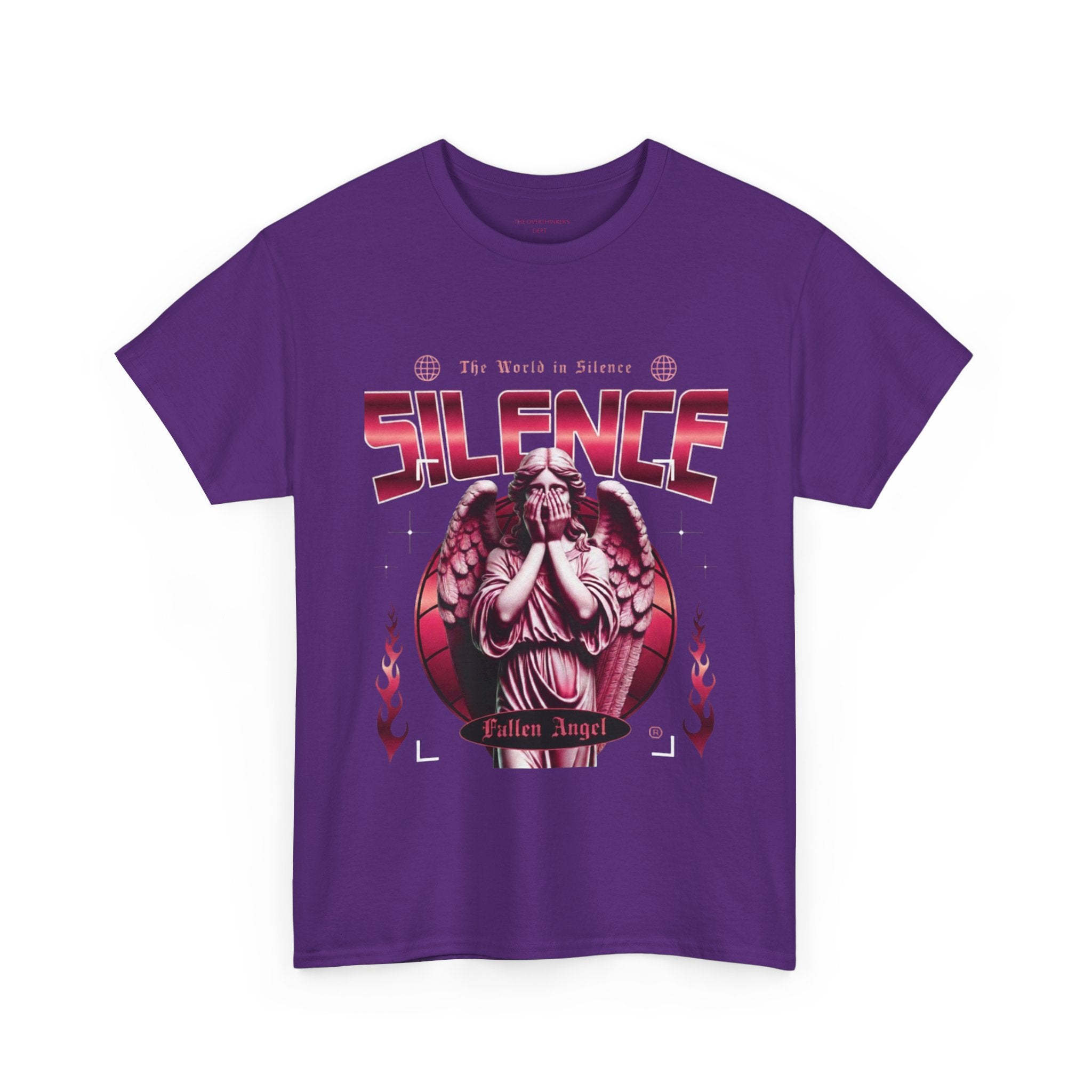 Silence Fallen Angel T-Shirt — Gothic Angel Graphic Tee
