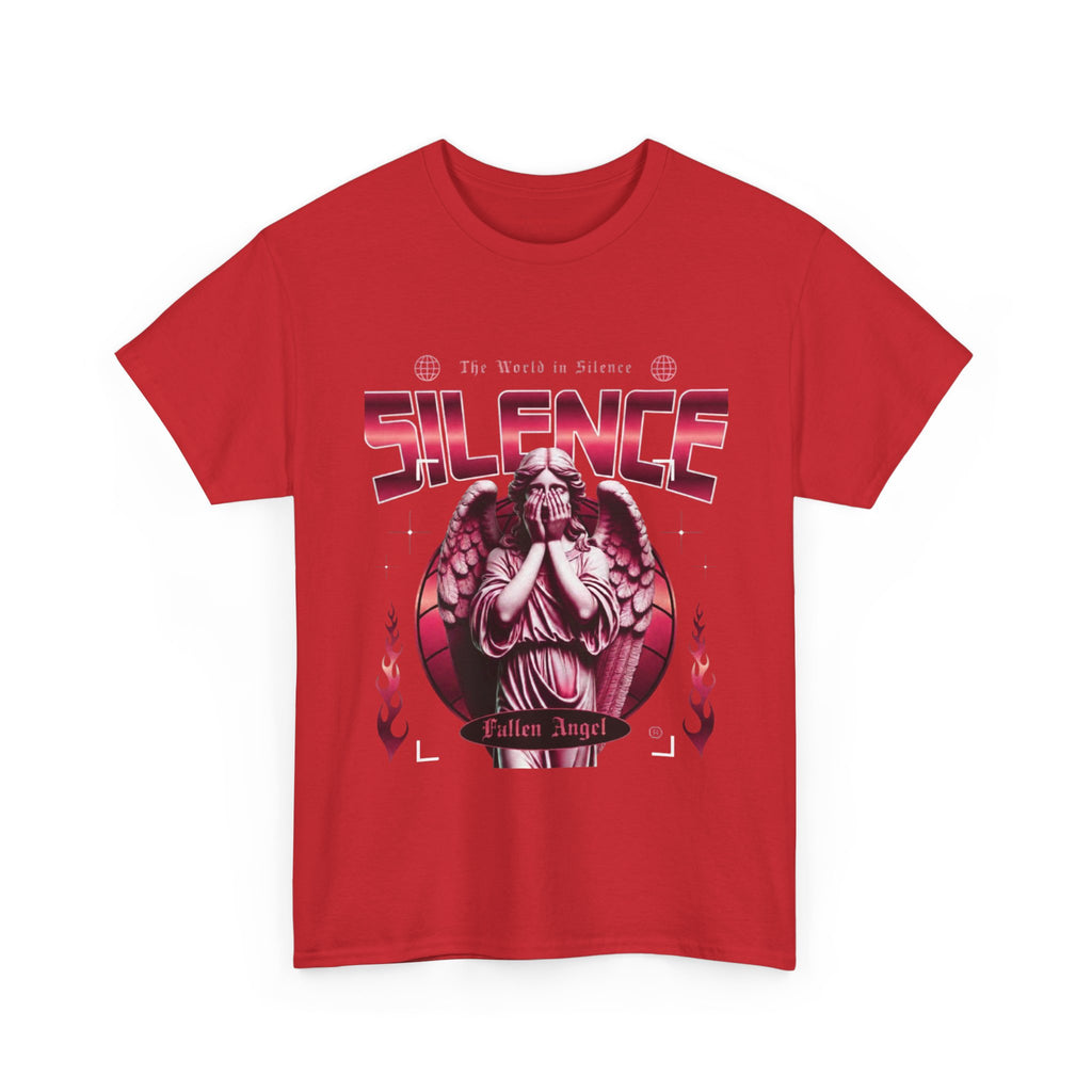 Silence Fallen Angel T-Shirt — Gothic Angel Graphic Tee