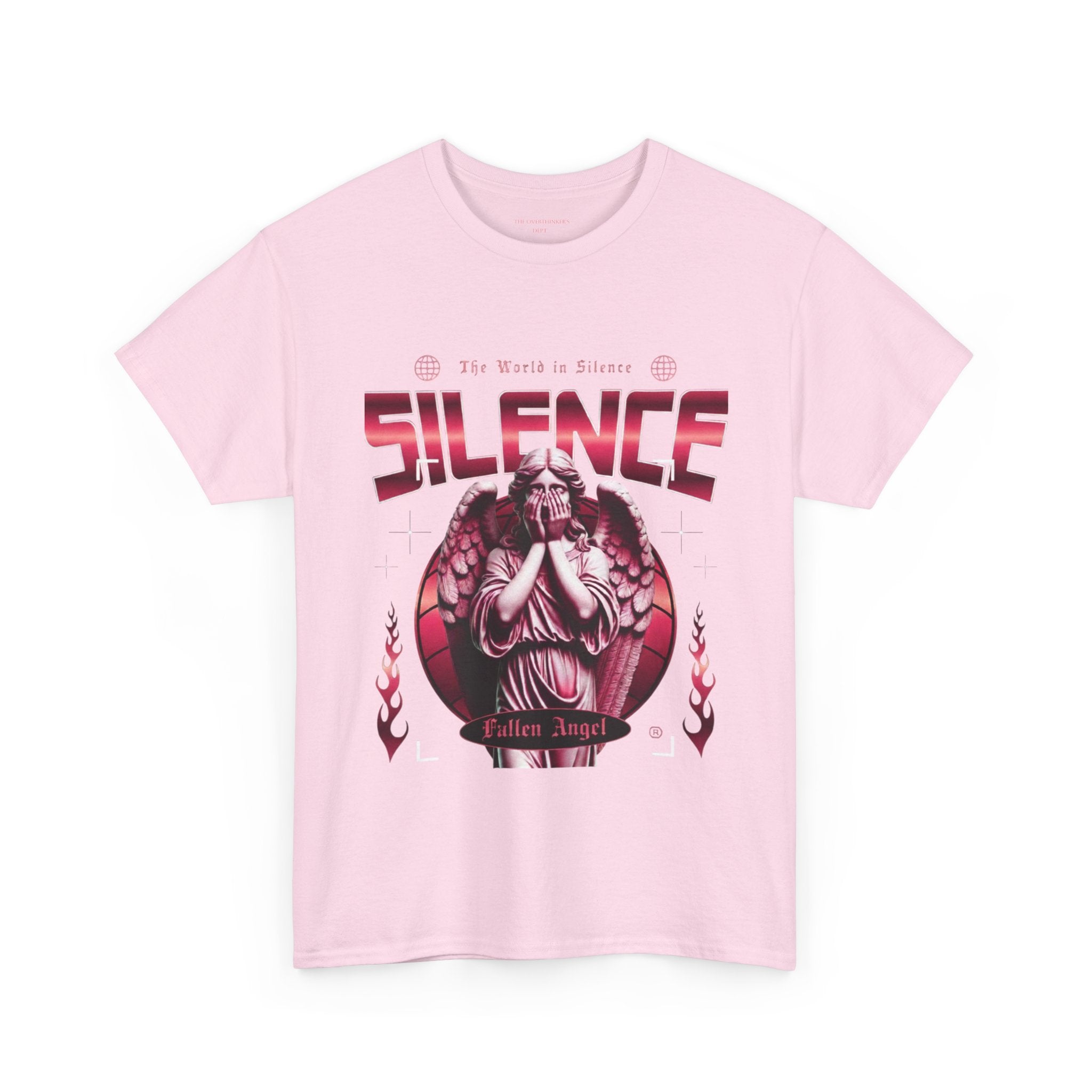 Silence Fallen Angel T-Shirt — Gothic Angel Graphic Tee
