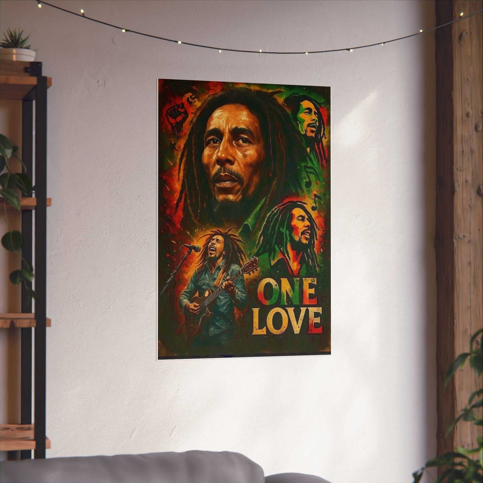 One Love Marley  Matte Poster — Reggae Music Tribute Wall Art