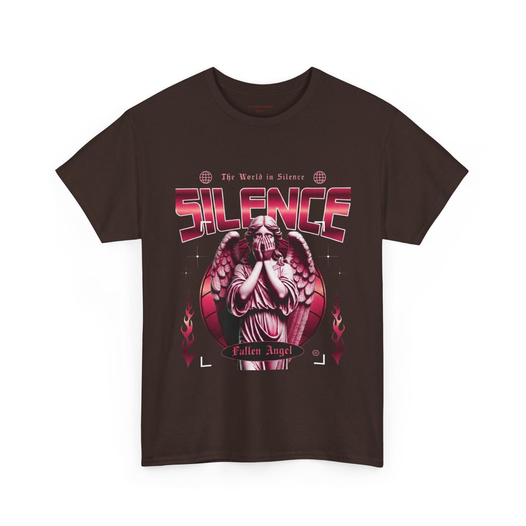 Silence Fallen Angel T-Shirt — Gothic Angel Graphic Tee