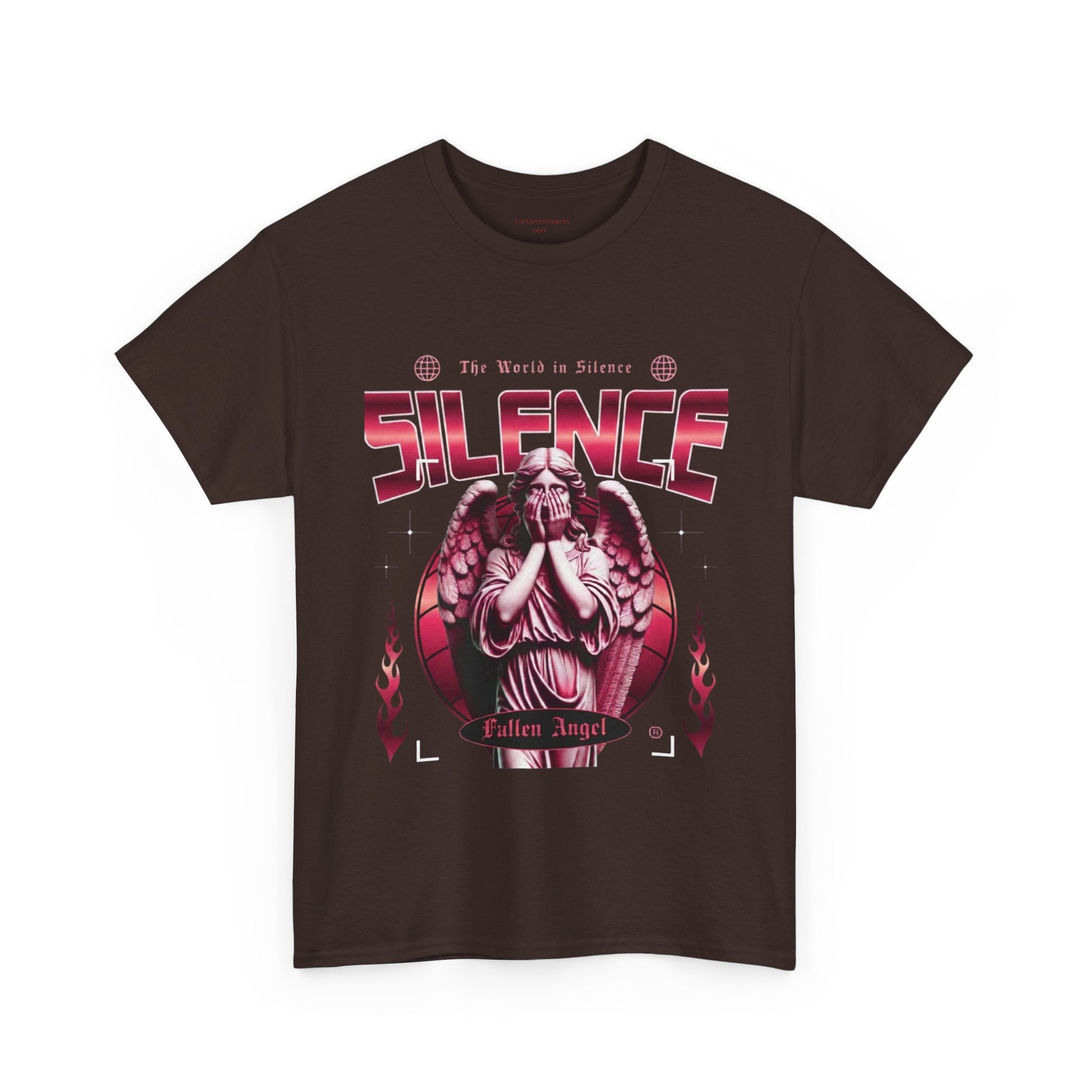 Silence Fallen Angel T-Shirt — Gothic Angel Graphic Tee