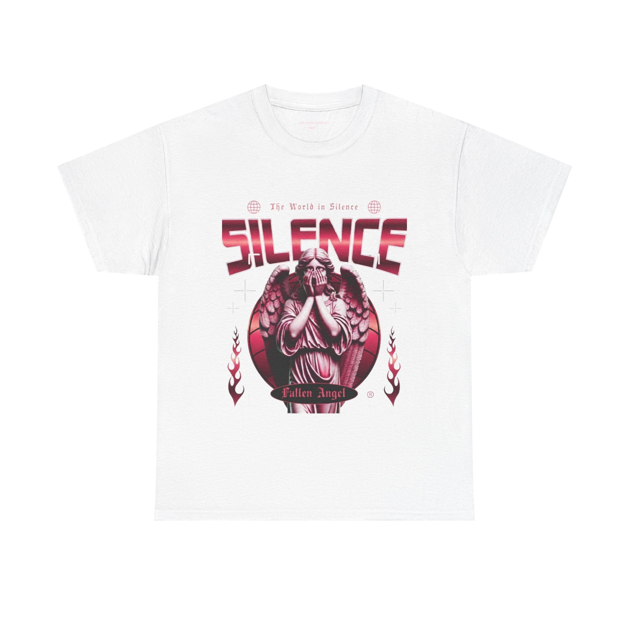 Silence Fallen Angel T-Shirt — Gothic Angel Graphic Tee