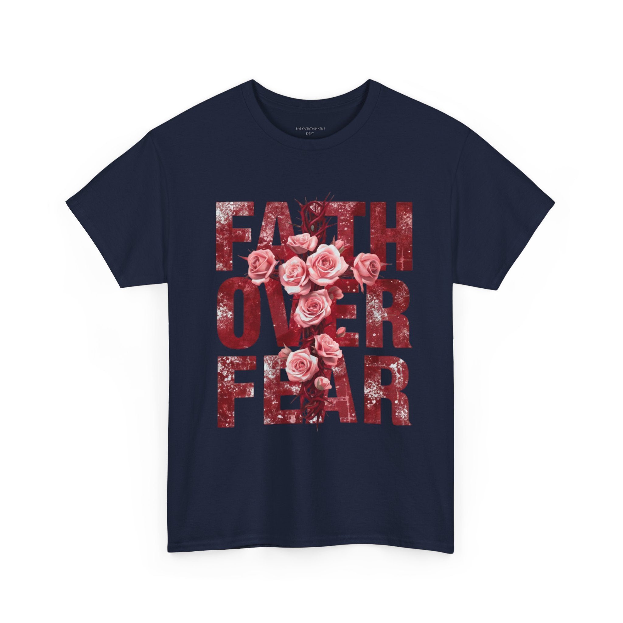 Faith Over Fear Floral T-Shirt — Inspirational Christian Tee