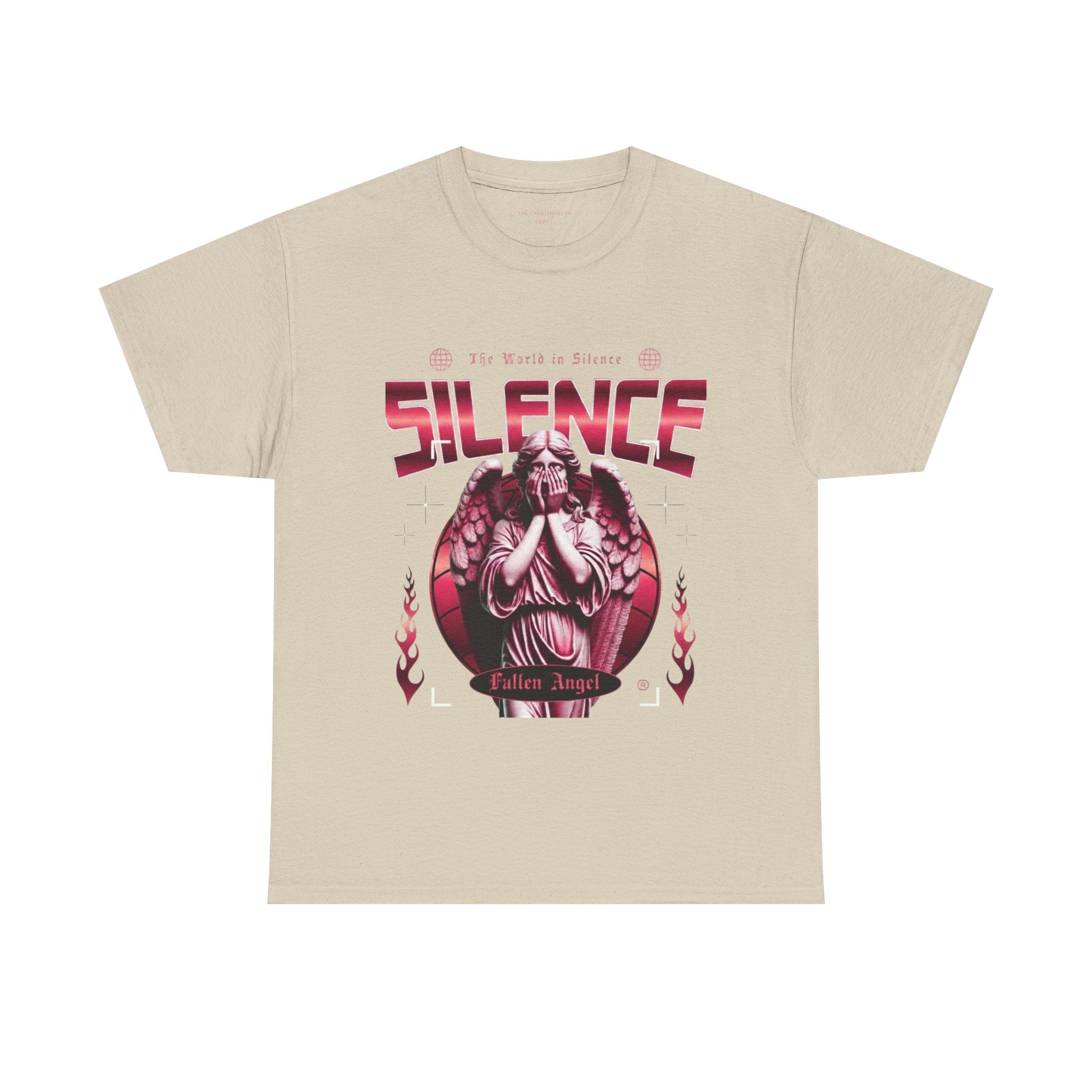 Silence Fallen Angel T-Shirt — Gothic Angel Graphic Tee