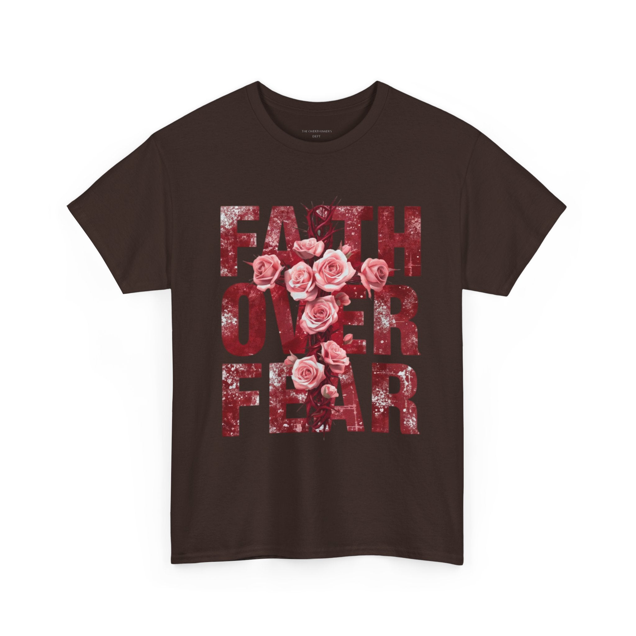Faith Over Fear Floral T-Shirt — Inspirational Christian Tee