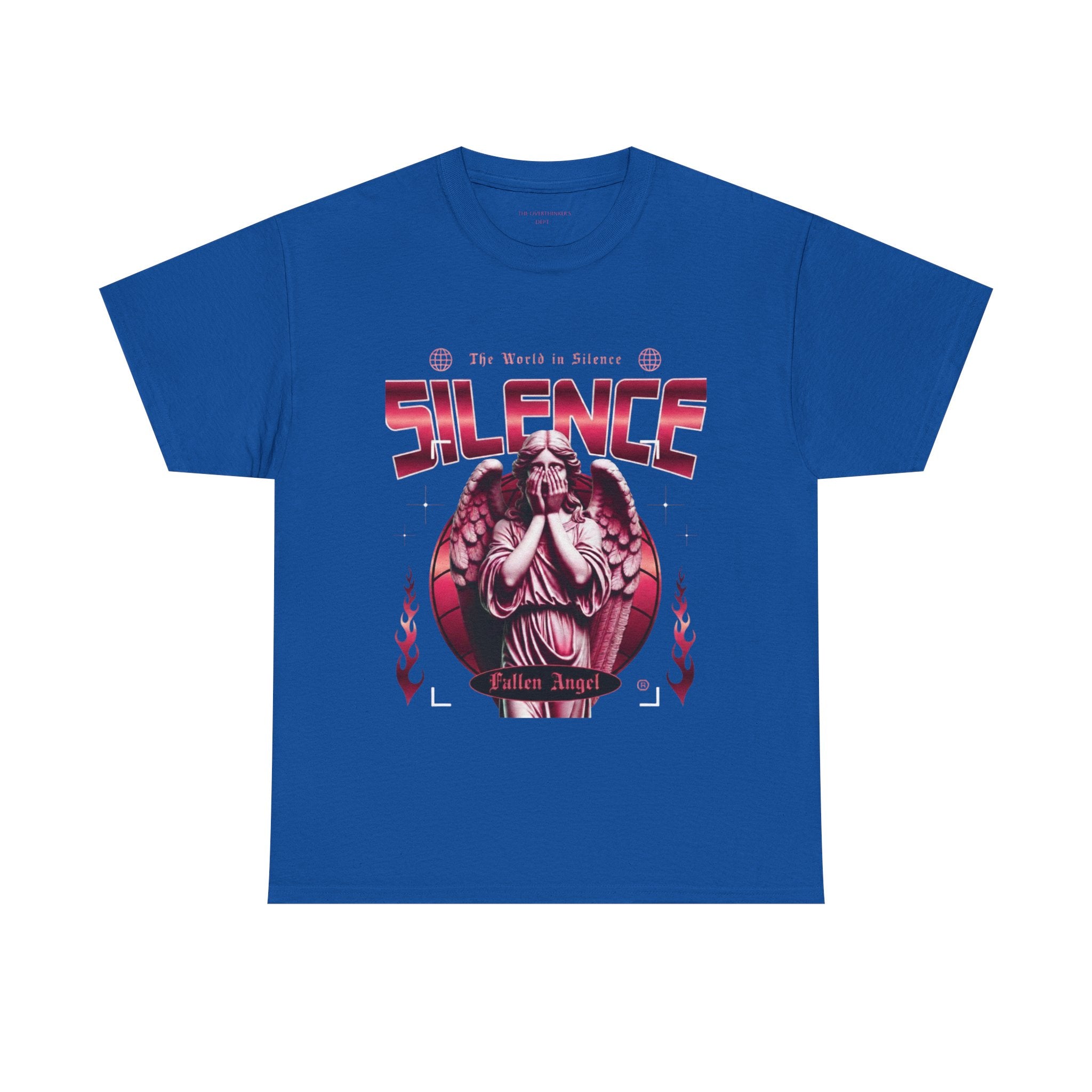 Silence Fallen Angel T-Shirt — Gothic Angel Graphic Tee