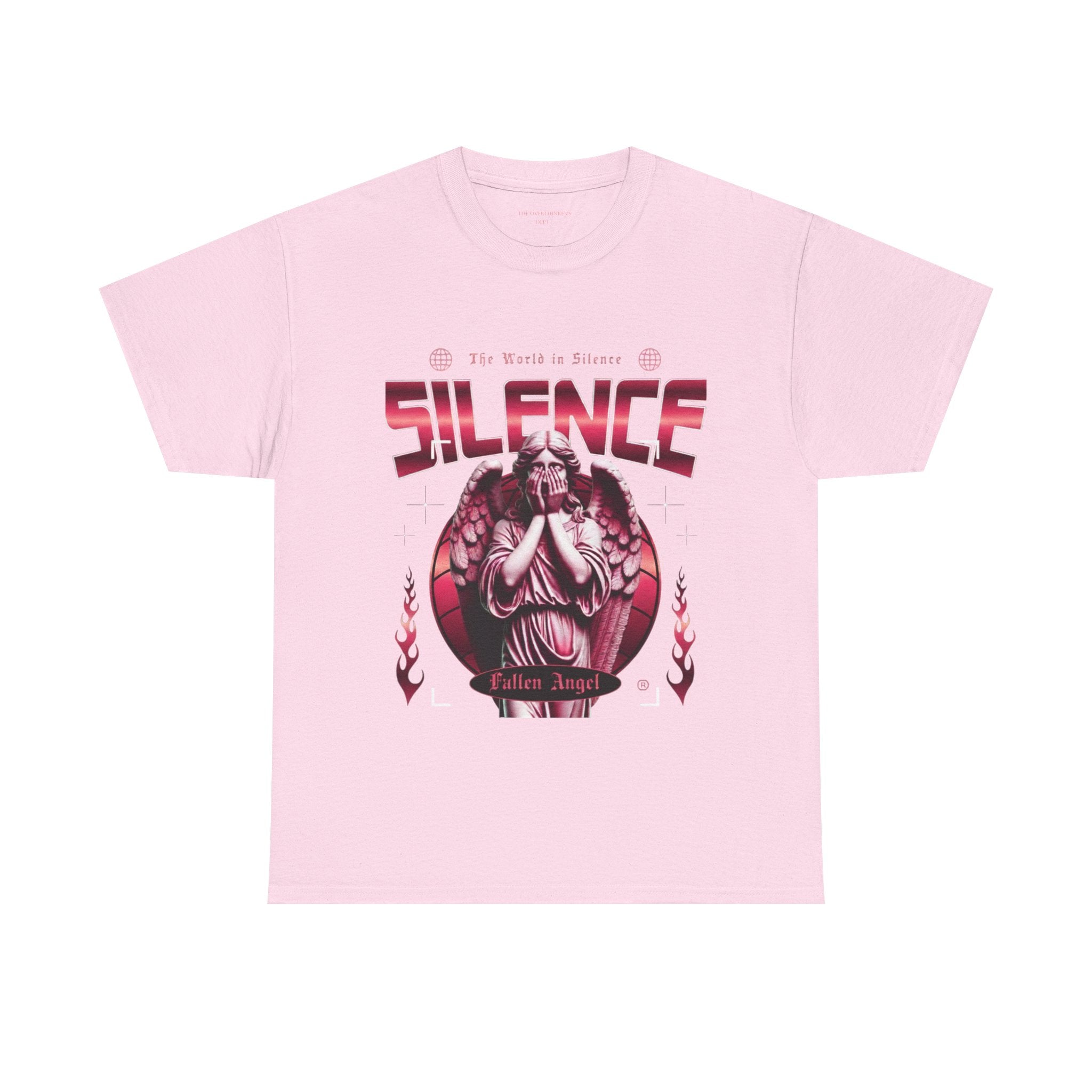 Silence Fallen Angel T-Shirt — Gothic Angel Graphic Tee