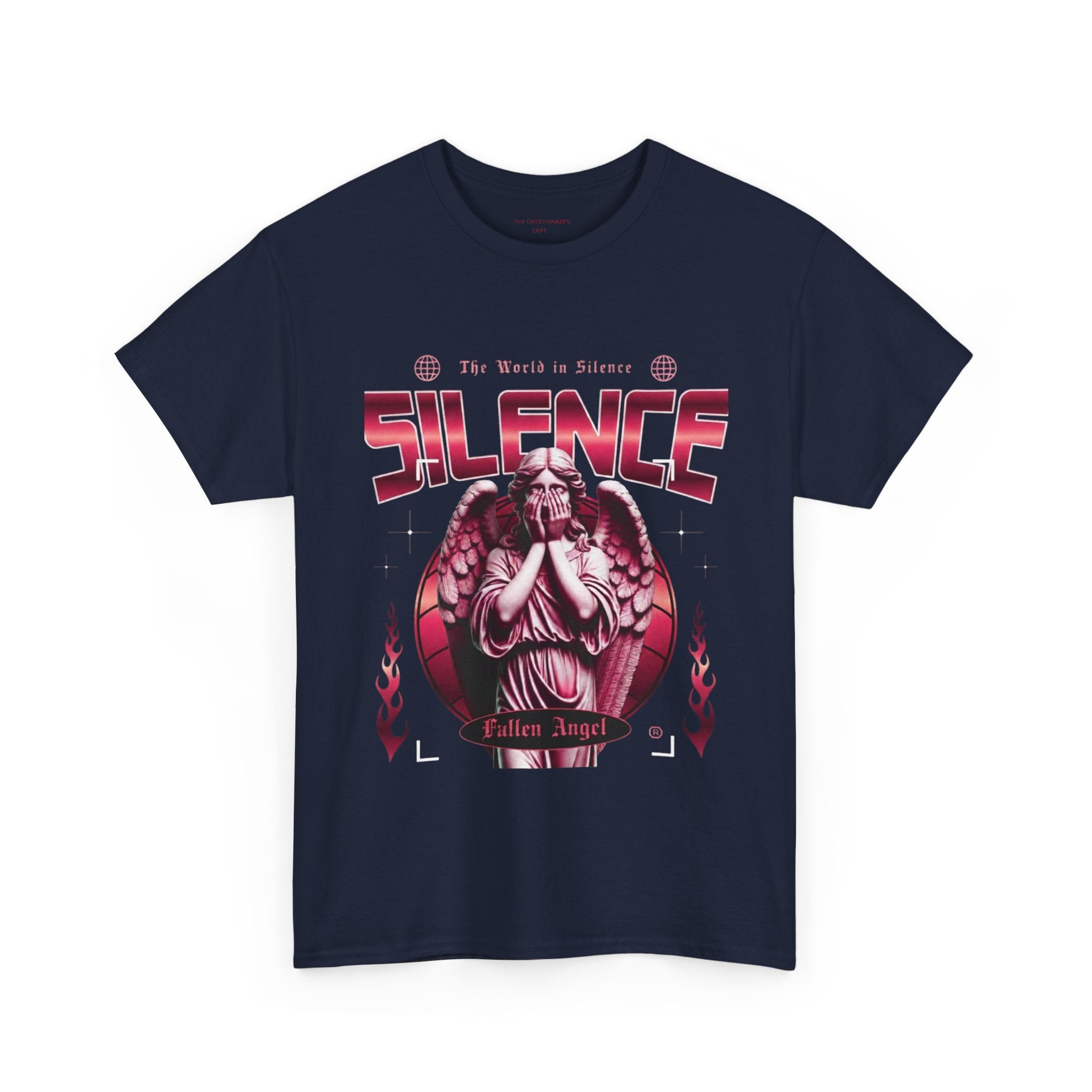 Silence Fallen Angel T-Shirt — Gothic Angel Graphic Tee