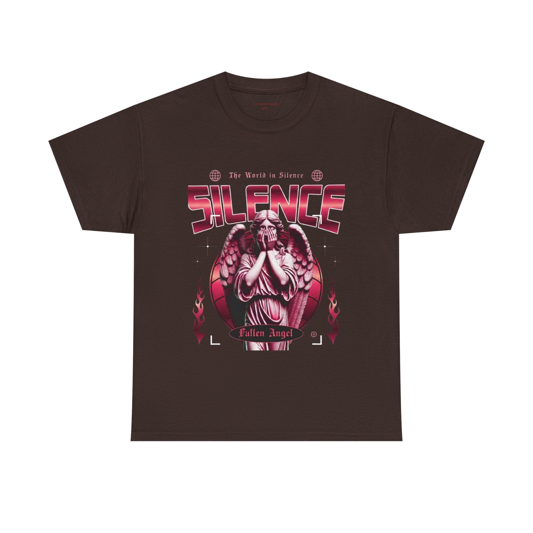 Silence Fallen Angel T-Shirt — Gothic Angel Graphic Tee