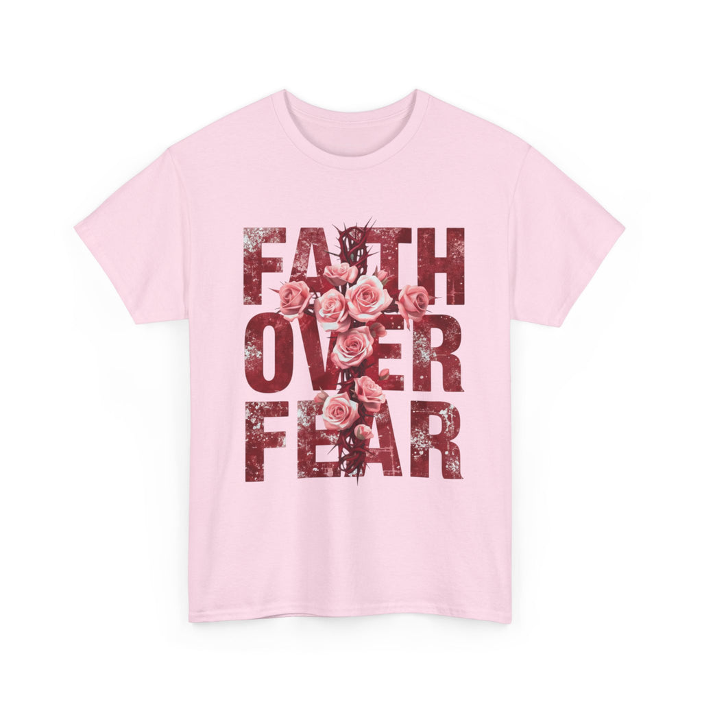 Faith Over Fear Floral T-Shirt — Inspirational Christian Tee