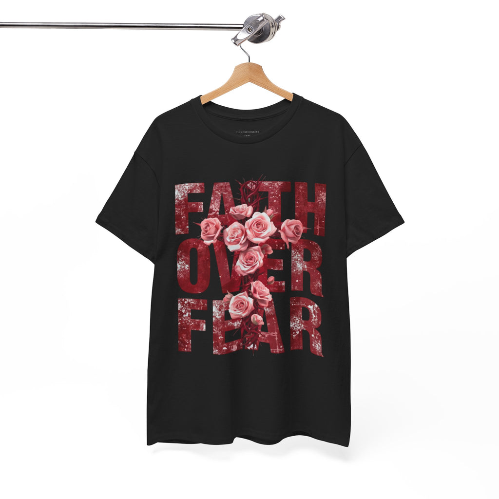 Faith Over Fear Floral T-Shirt — Inspirational Christian Tee