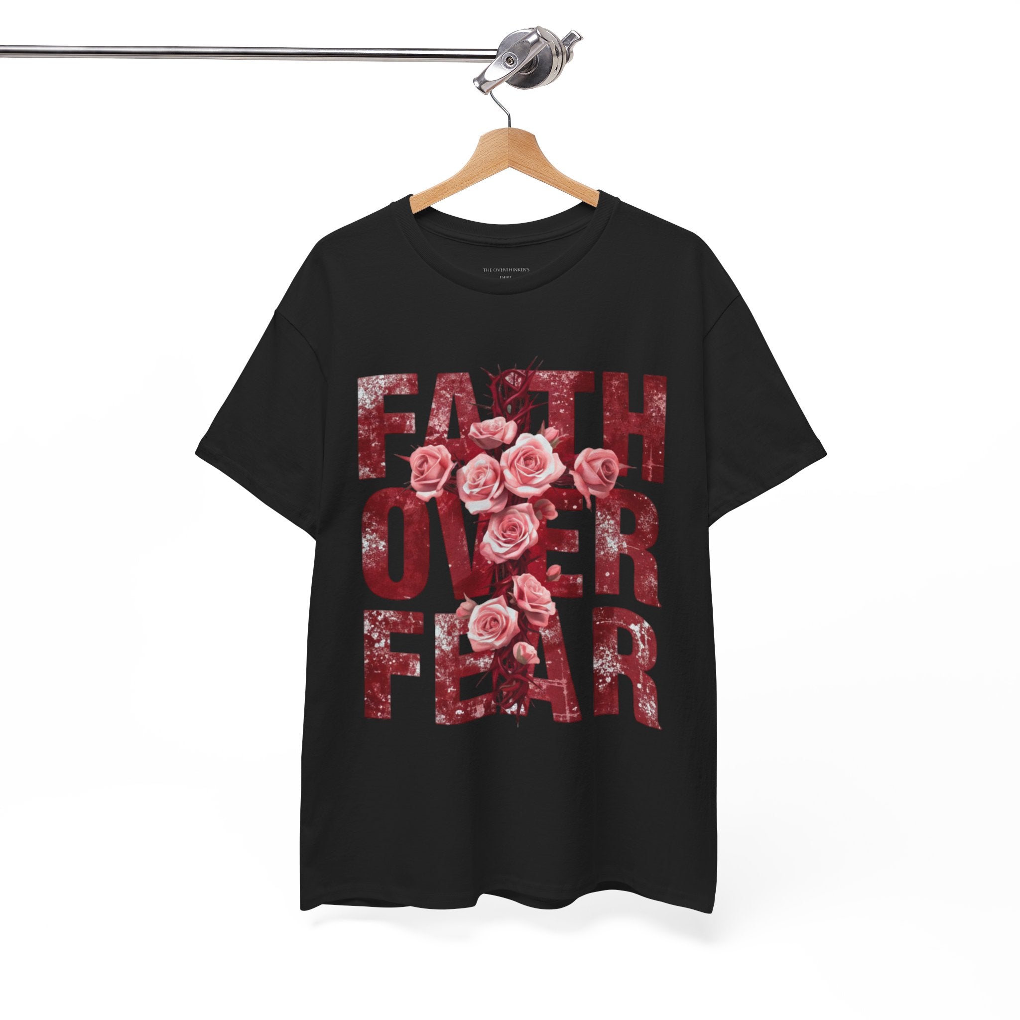 Faith Over Fear Floral T-Shirt — Inspirational Christian Tee