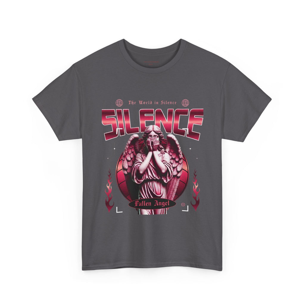 Silence Fallen Angel T-Shirt — Gothic Angel Graphic Tee