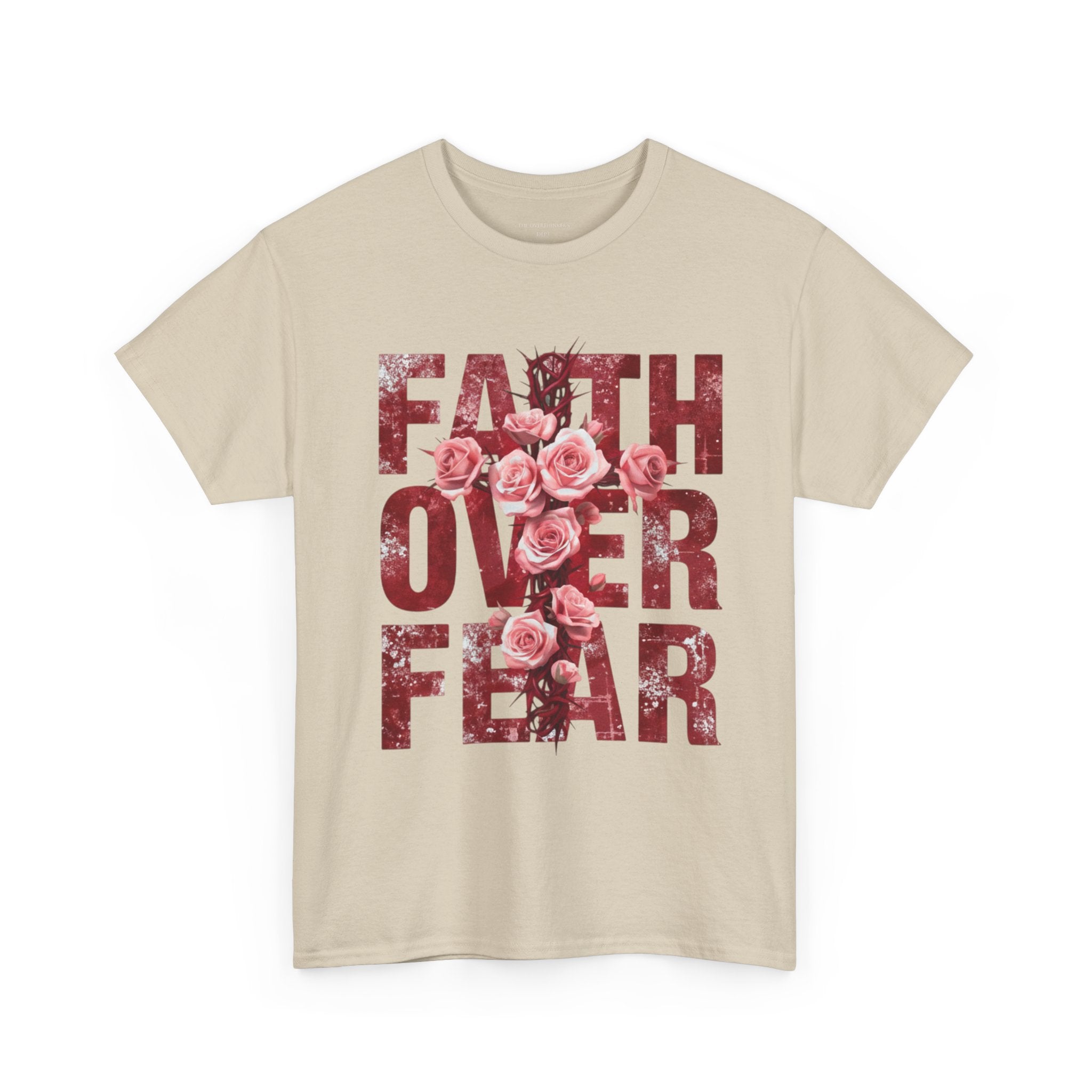 Faith Over Fear Floral T-Shirt — Inspirational Christian Tee