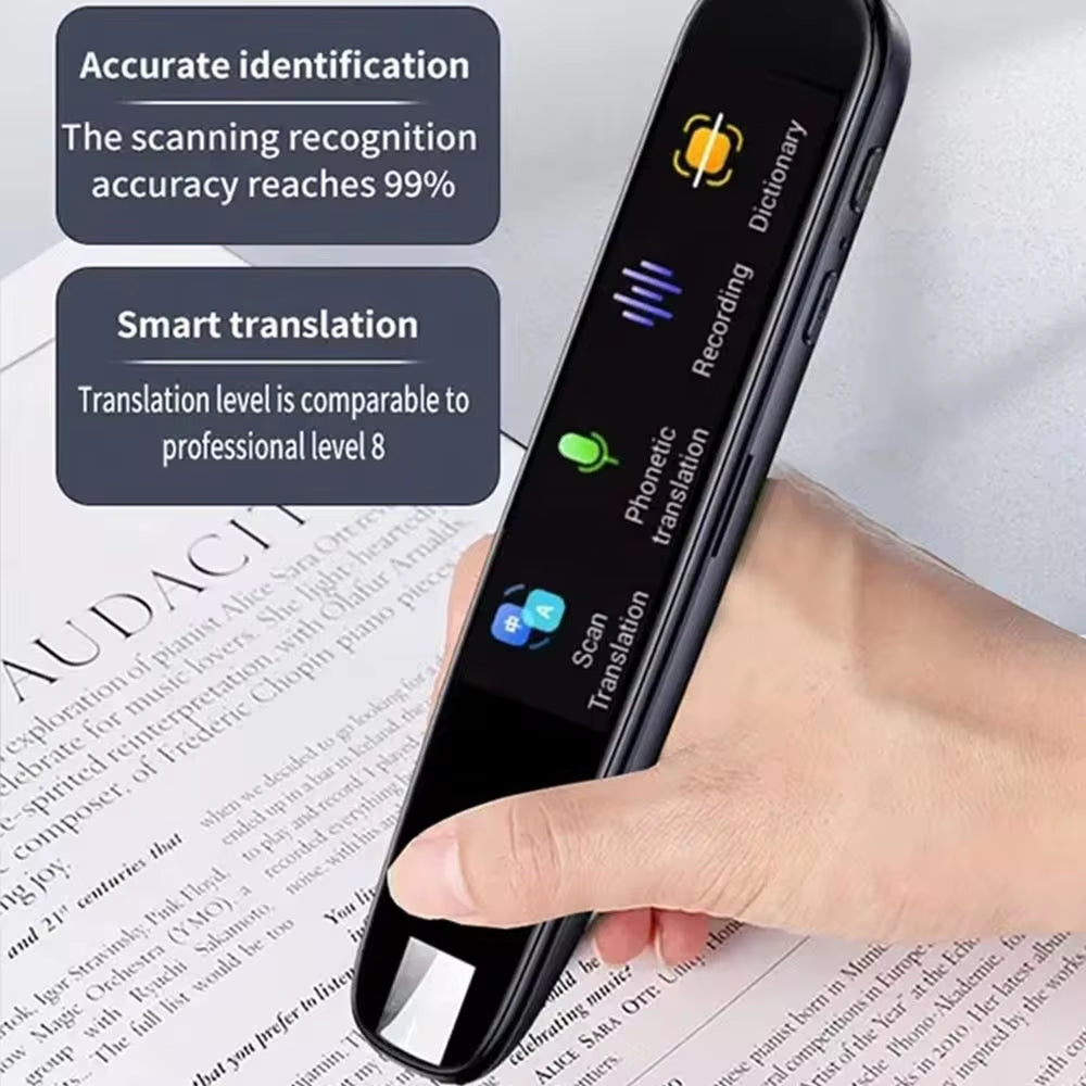 Smart Offline Translation Pen – 123 Languages Instant Dictionary & Scanning Reader for Teachers and Students