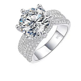 Elegant 5 Carat Moissanite Eternity Ring in 925 Sterling Silver - A Touch of Luxury for the Sophisticated Woman