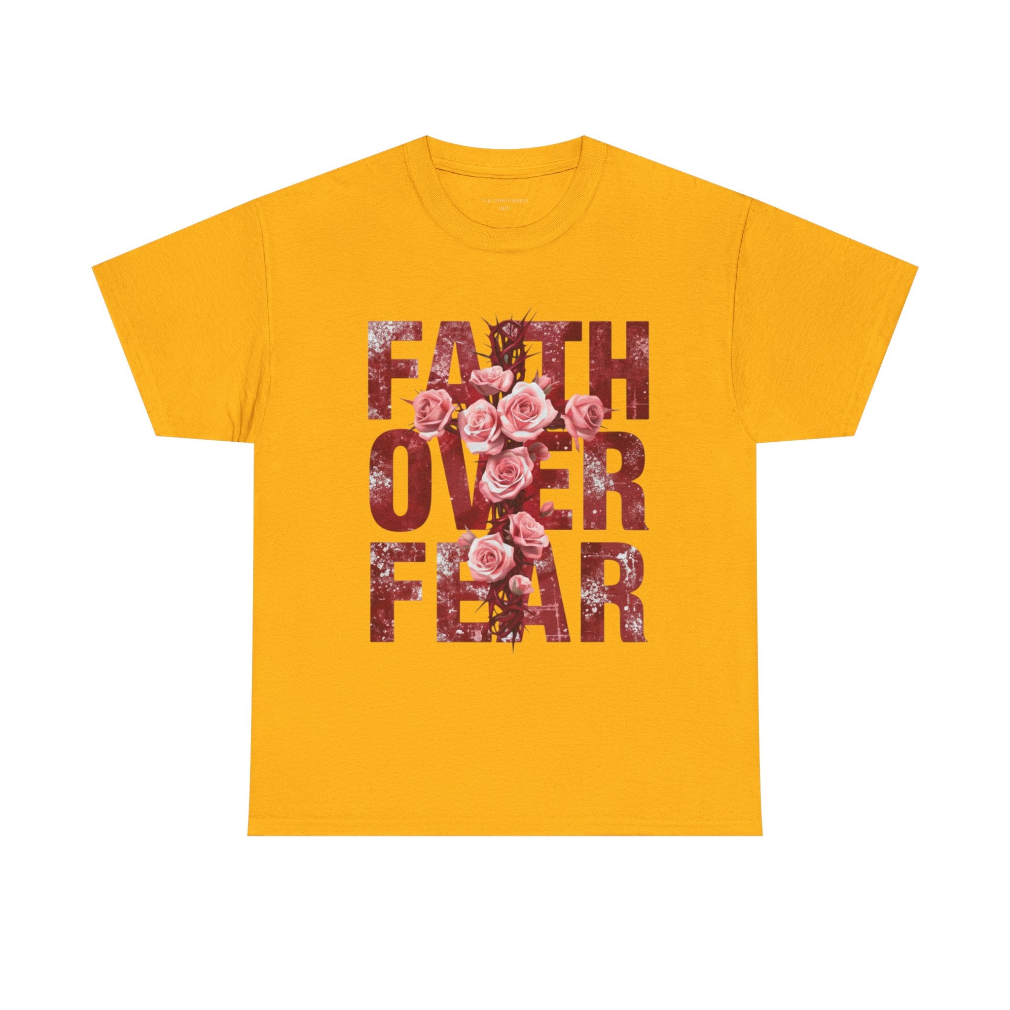 Faith Over Fear Floral T-Shirt — Inspirational Christian Tee