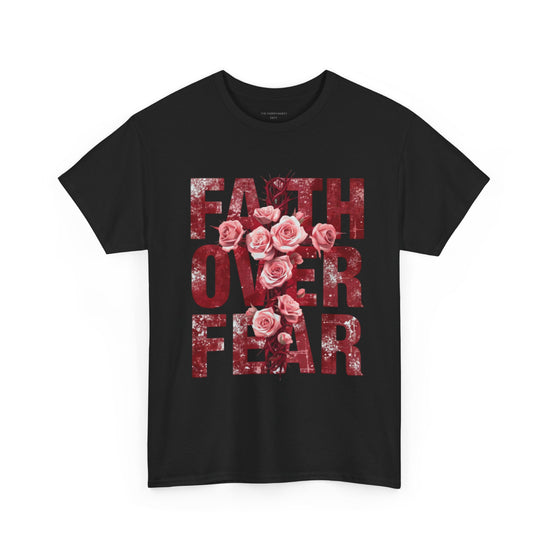 Faith Over Fear Floral Christian T-Shirt