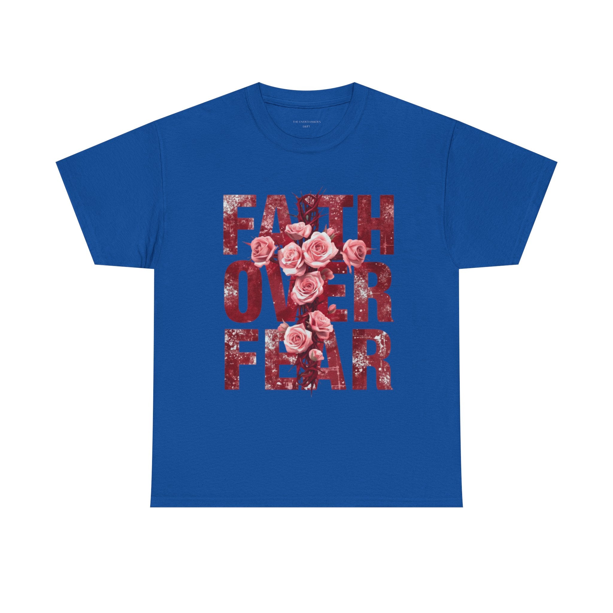 Faith Over Fear Floral T-Shirt — Inspirational Christian Tee