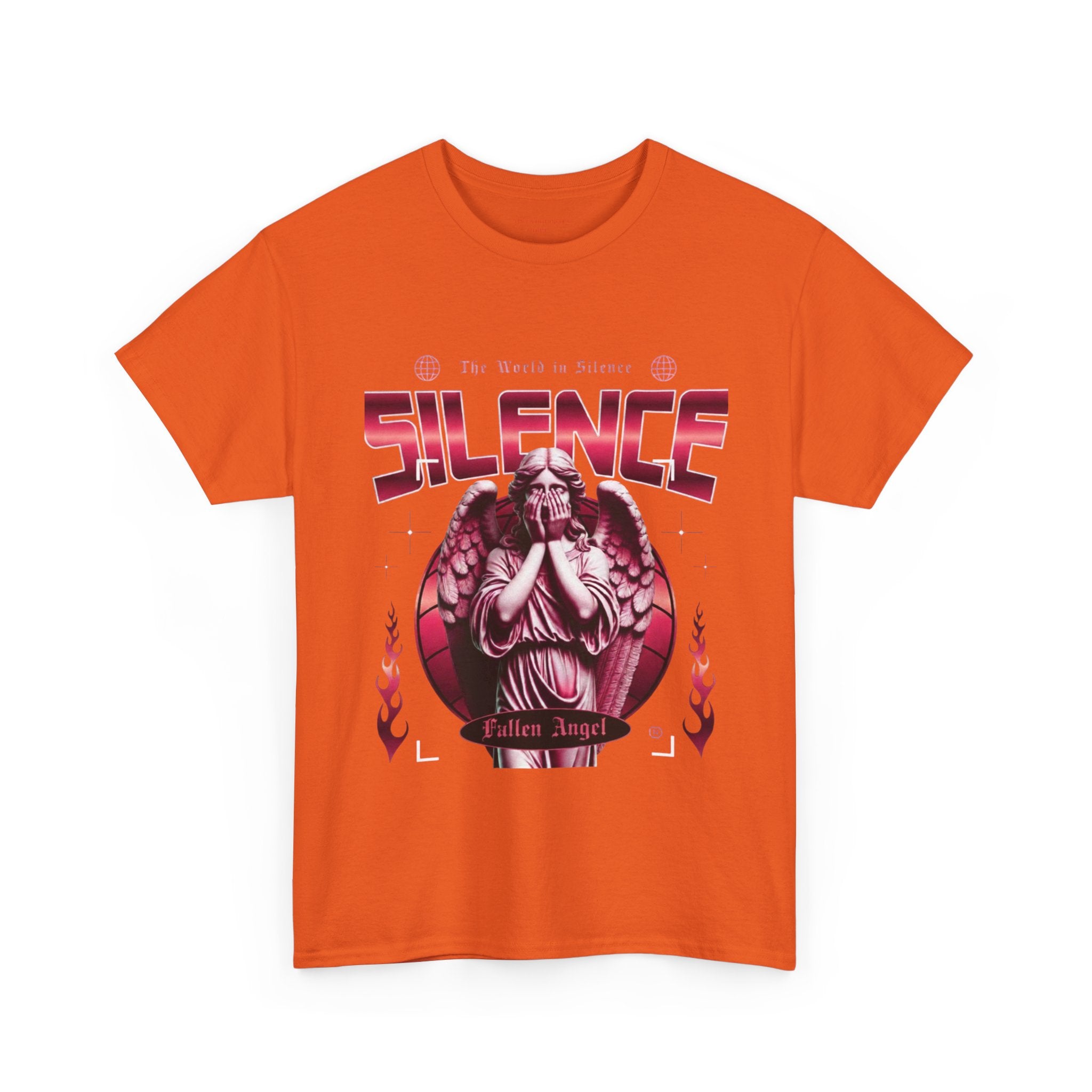 Silence Fallen Angel T-Shirt — Gothic Angel Graphic Tee