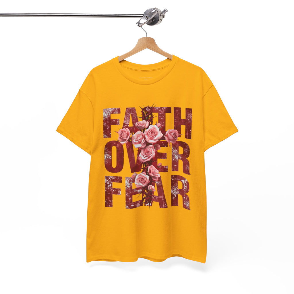 Faith Over Fear Floral T-Shirt — Inspirational Christian Tee
