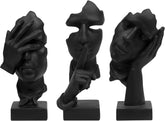 Elegant Modern Thinker Statue Set - Modern Home Sculptures for Stylish Bookshelves