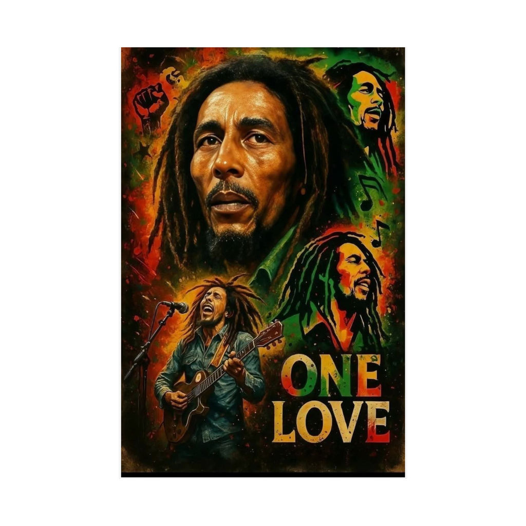 One Love Marley  Matte Poster — Reggae Music Tribute Wall Art