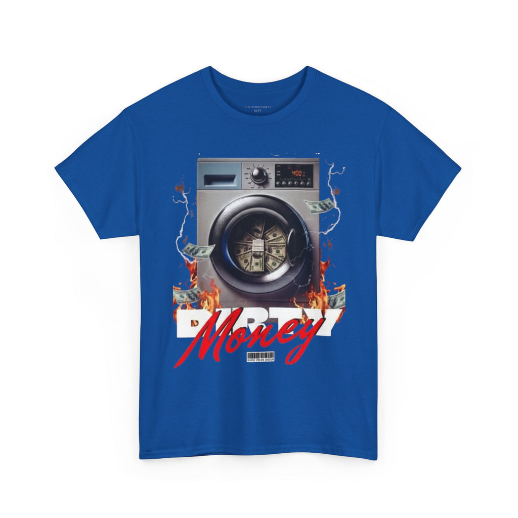Money Laundry Graphic Tee — Urban Streetwear Shirt with Washing Machine Cash Design