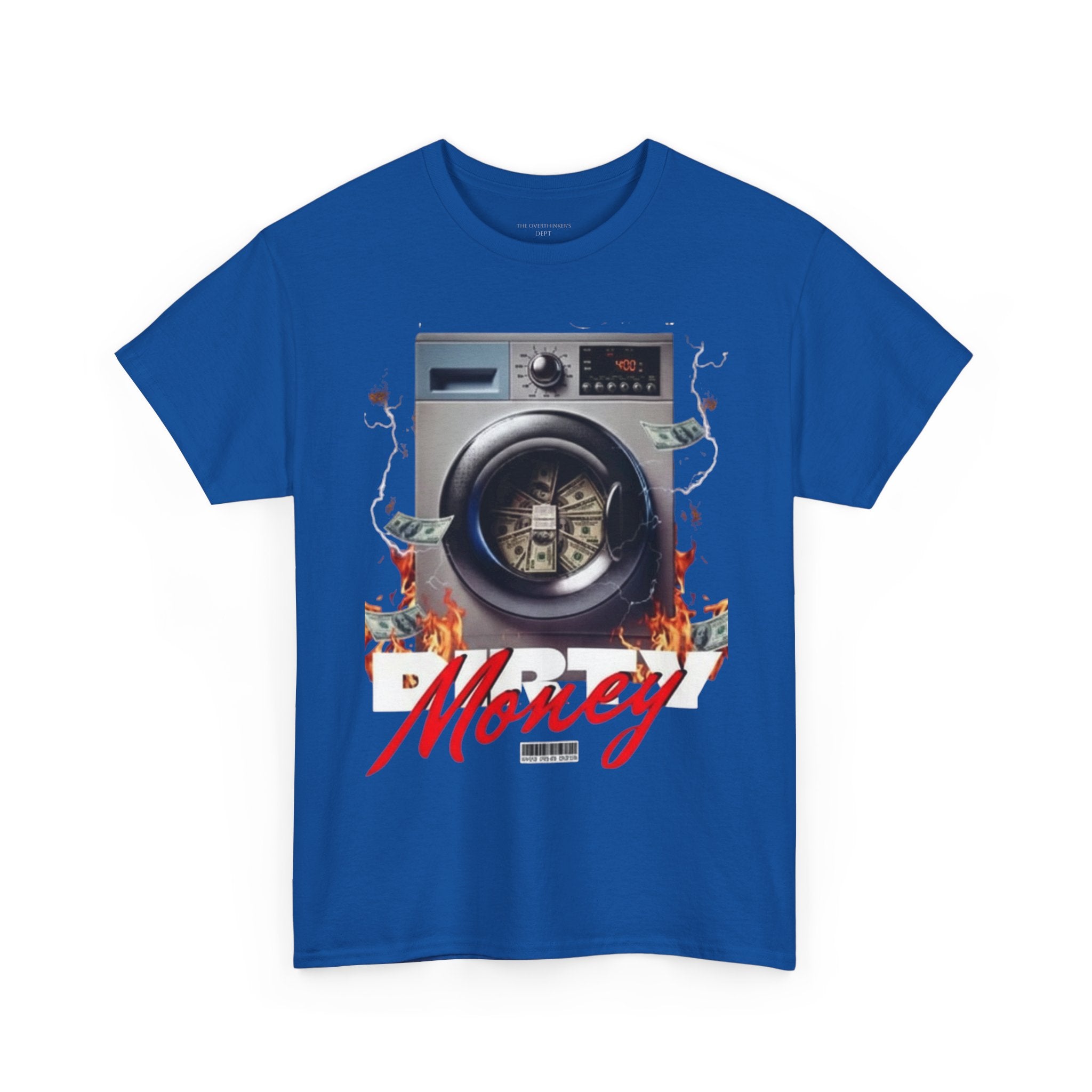 Money Laundry Graphic Tee — Urban Streetwear Shirt with Washing Machine Cash Design