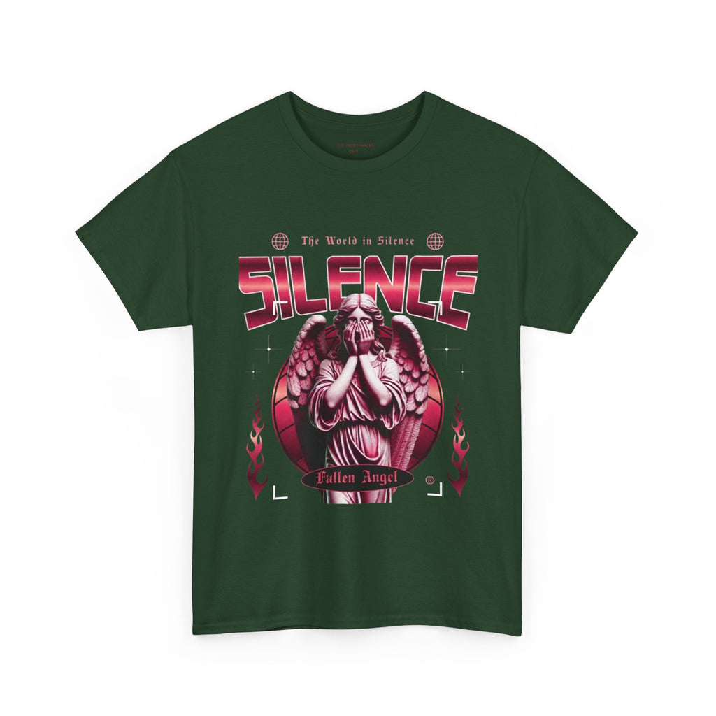 Silence Fallen Angel T-Shirt — Gothic Angel Graphic Tee