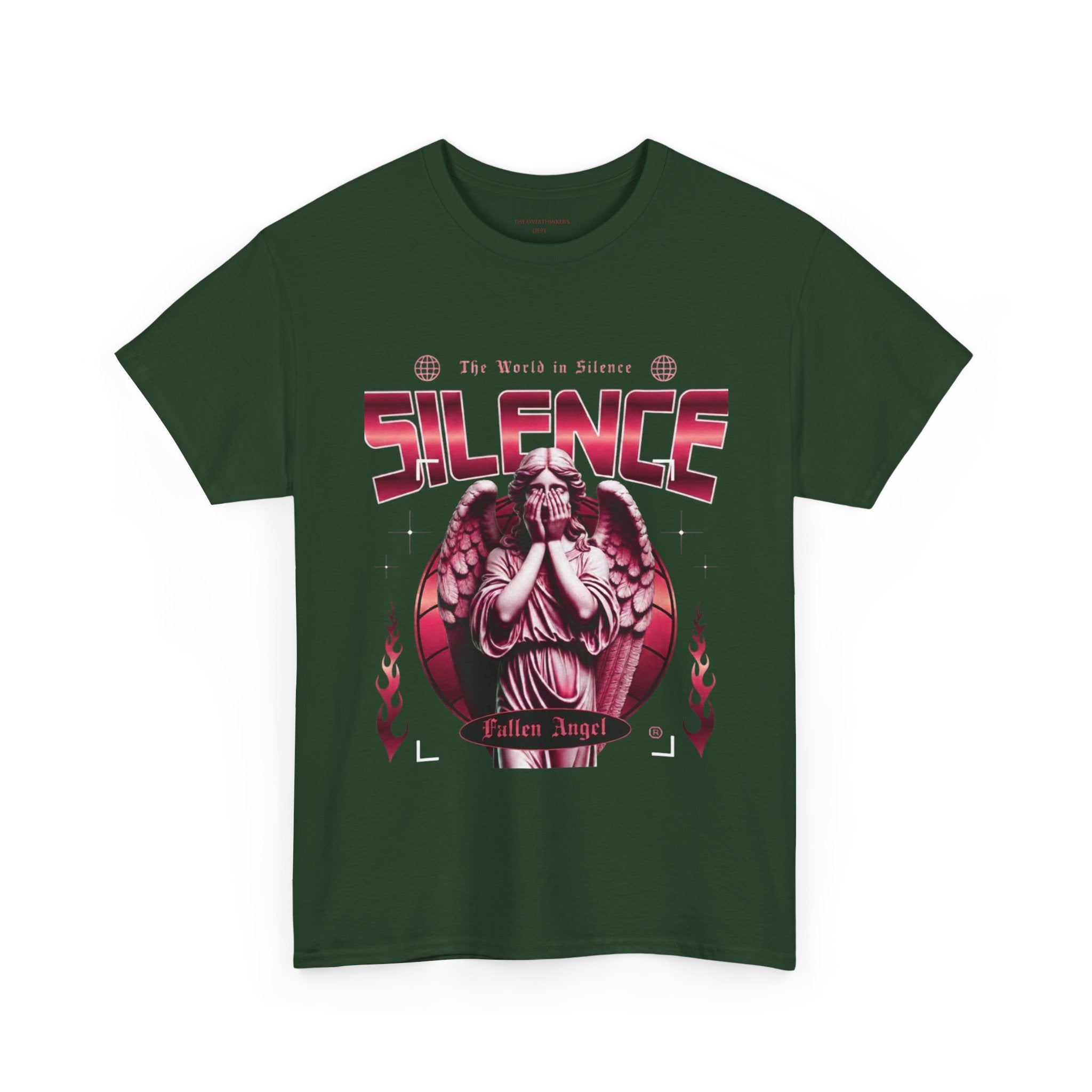 Silence Fallen Angel T-Shirt — Gothic Angel Graphic Tee
