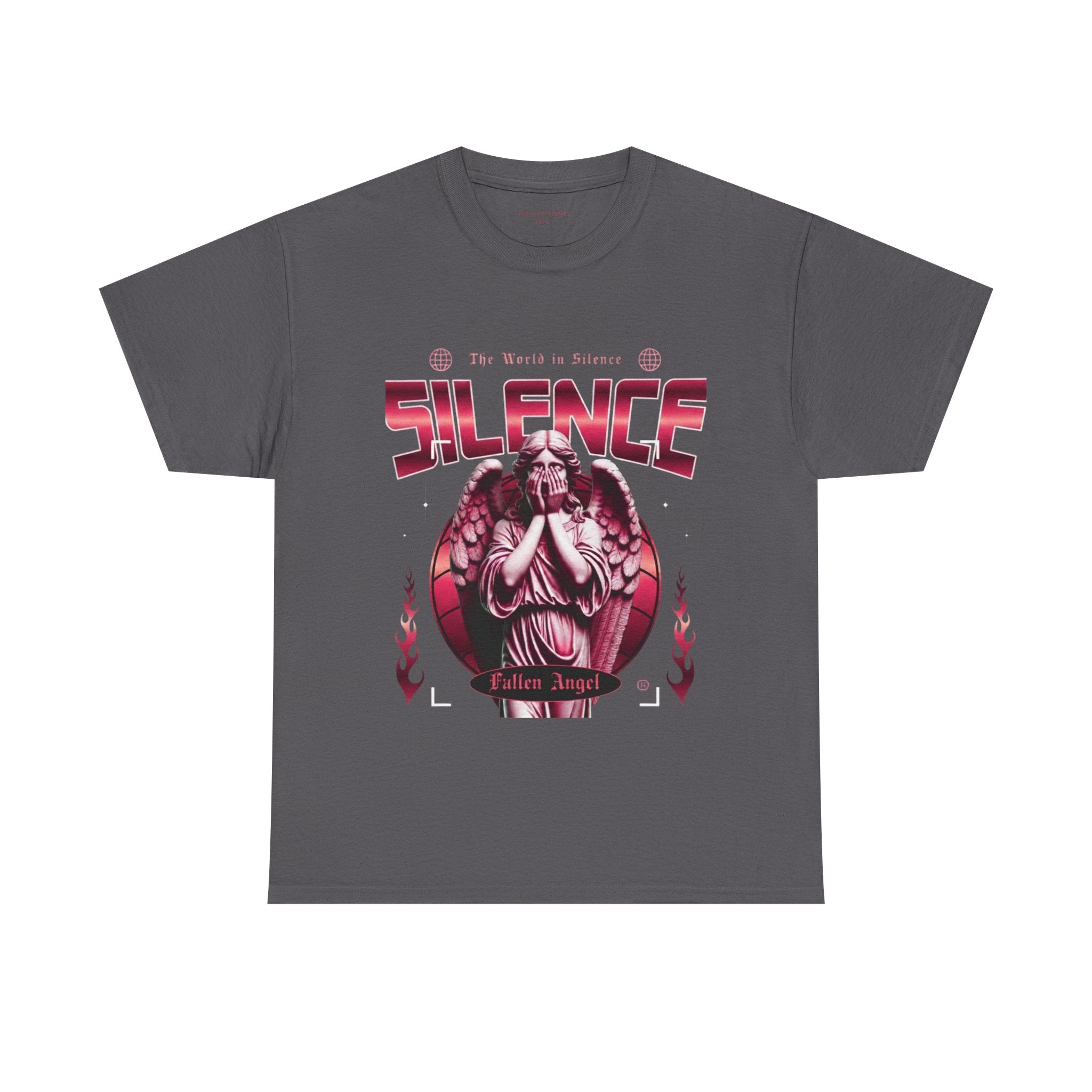 Silence Fallen Angel T-Shirt — Gothic Angel Graphic Tee