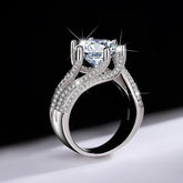Elegant 5 Carat Moissanite Eternity Ring in 925 Sterling Silver - A Touch of Luxury for the Sophisticated Woman