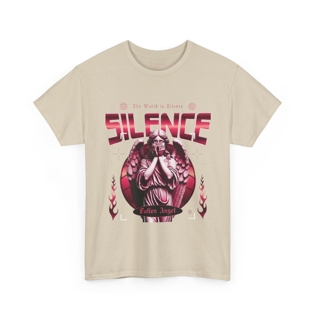 Silence Fallen Angel T-Shirt — Gothic Angel Graphic Tee