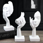 Elegant Modern Thinker Statue Set - Modern Home Sculptures for Stylish Bookshelves