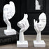 Elegant Modern Thinker Statue Set - Modern Home Sculptures for Stylish Bookshelves