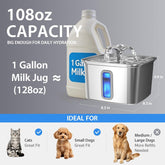 Revolutionary 108Oz Stainless Steel Cat Water Fountain - Innovation Award Winner