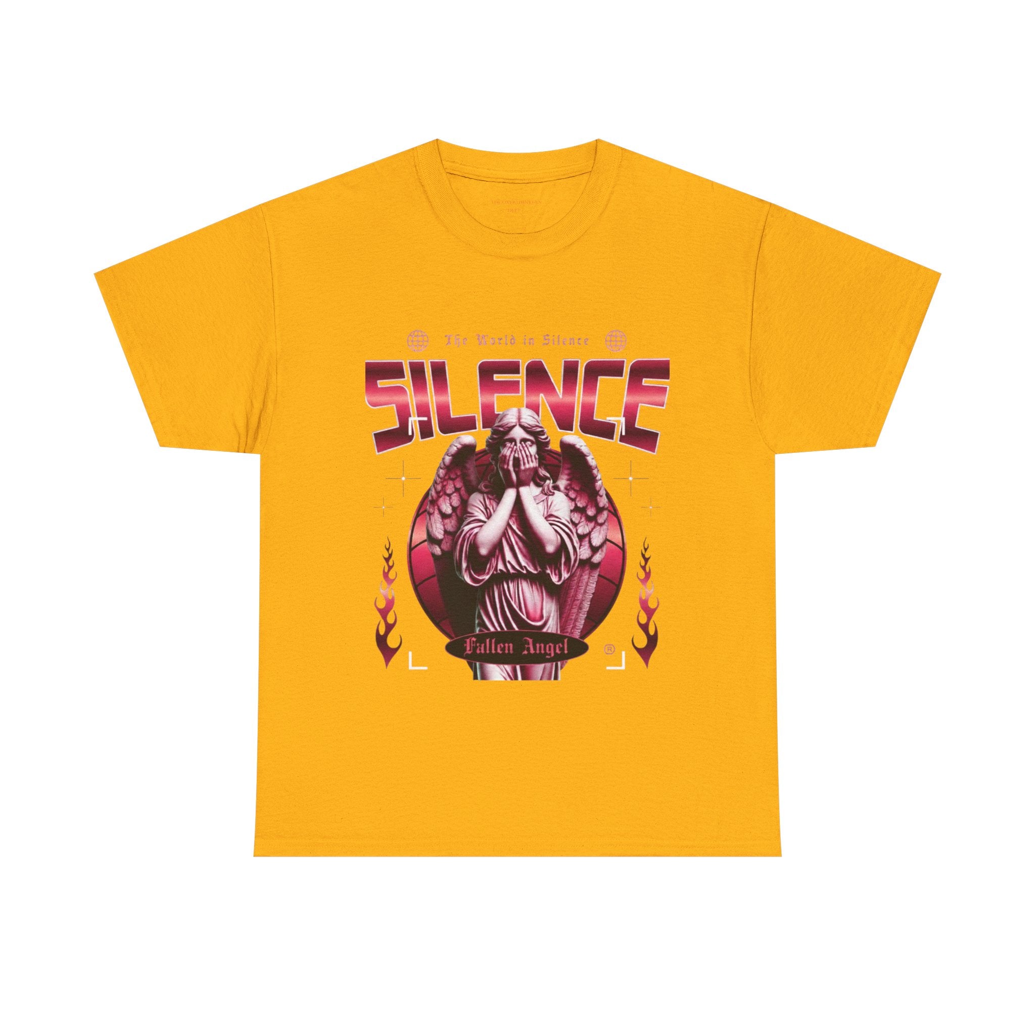 Silence Fallen Angel T-Shirt — Gothic Angel Graphic Tee